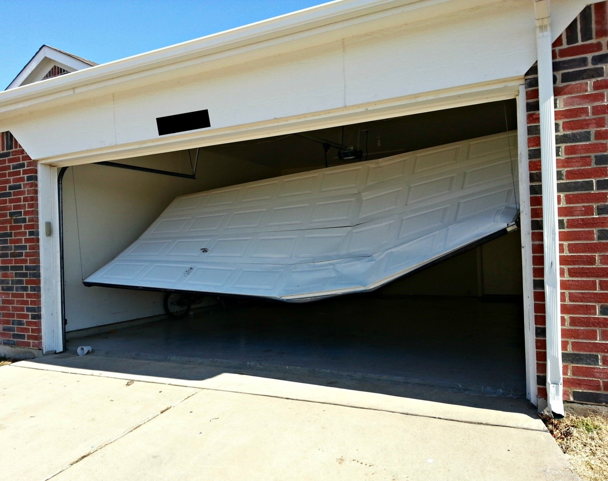 broken garage door